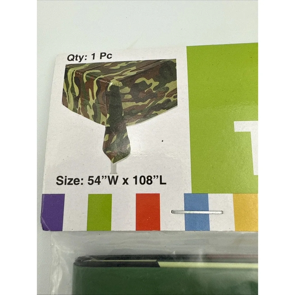 Camouflage Plastic Tablecloth, Party Supplies, 1 Piece
